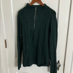 Croft & Barrow Green Sweater with Zipper
